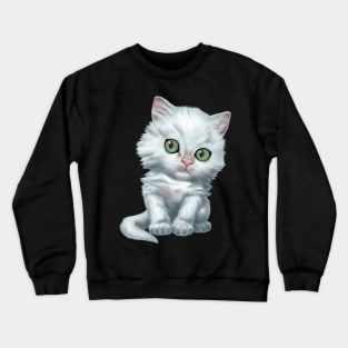 Turkish Angora kitten Crewneck Sweatshirt